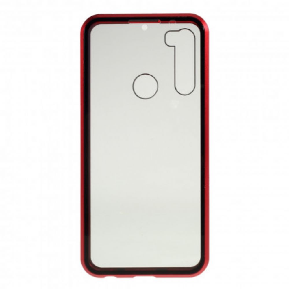 Telefoonhoesje voor Xiaomi Redmi Note 8T Voor- En Achterkant Van Gehard Glas En Metaal