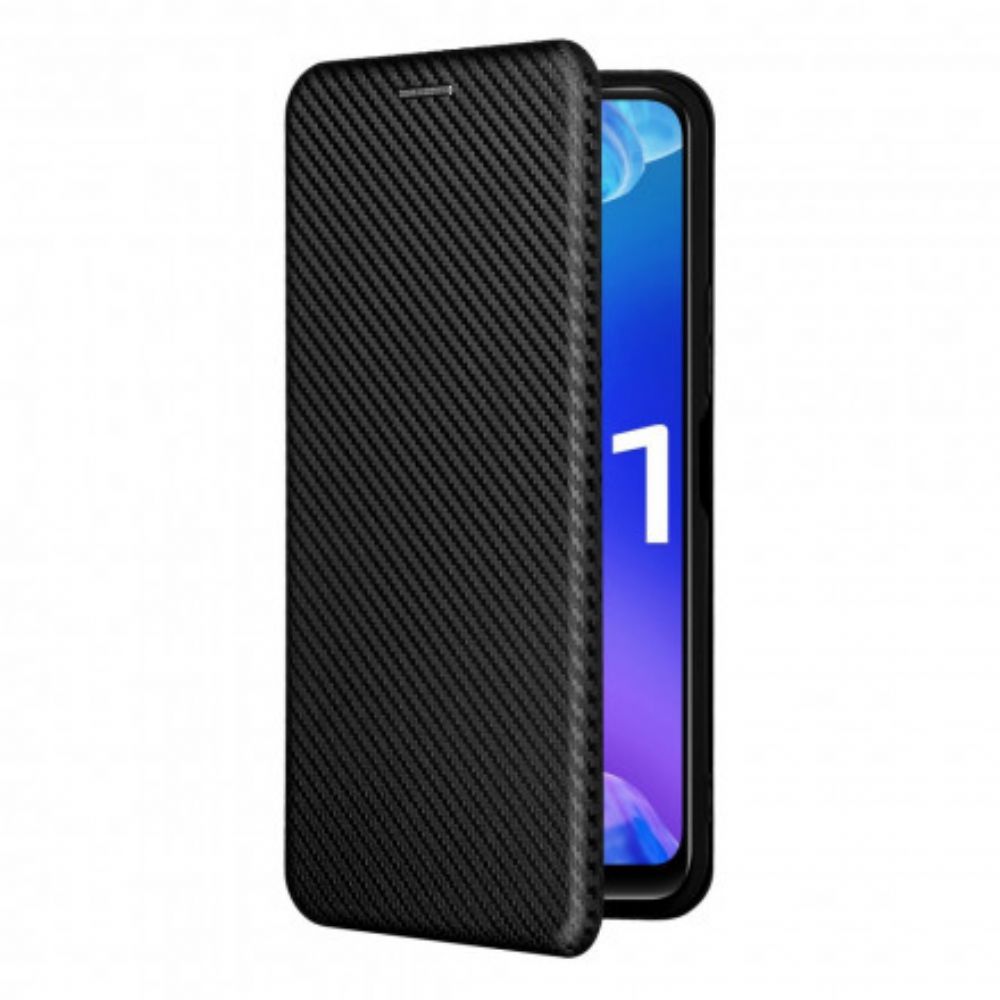 Bescherming Hoesje voor Vivo Y33s / Y21 / Y21s Folio-hoesje Gekleurde Carbon Silicone