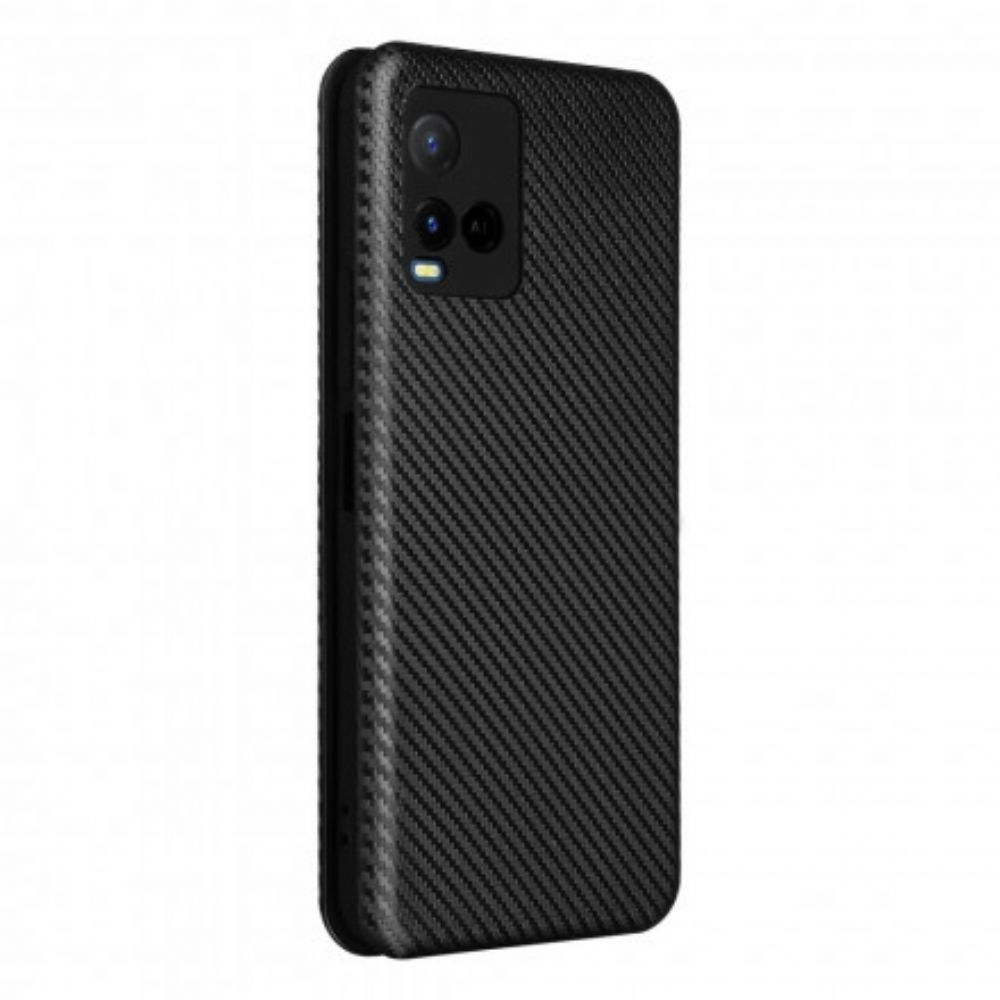 Bescherming Hoesje voor Vivo Y33s / Y21 / Y21s Folio-hoesje Gekleurde Carbon Silicone