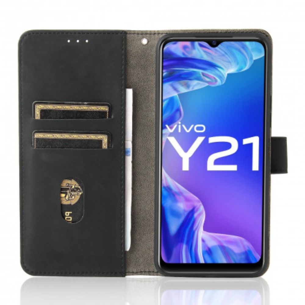 Flip Case voor Vivo Y33s / Y21 / Y21s Skin-touch