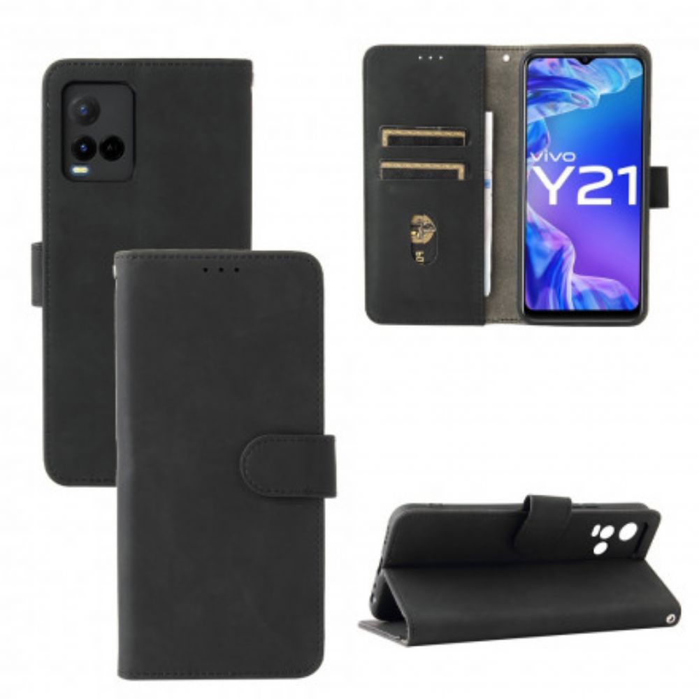 Flip Case voor Vivo Y33s / Y21 / Y21s Skin-touch