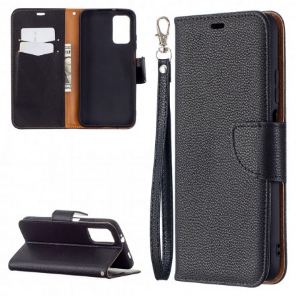 Folio-hoesje voor Poco M3 Flip Case Litchi Flap Schuin