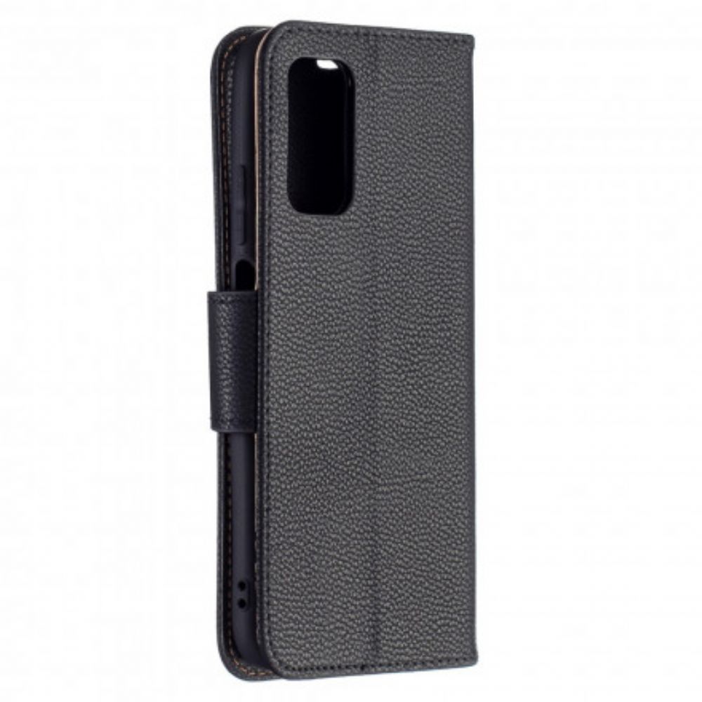 Folio-hoesje voor Poco M3 Flip Case Litchi Flap Schuin