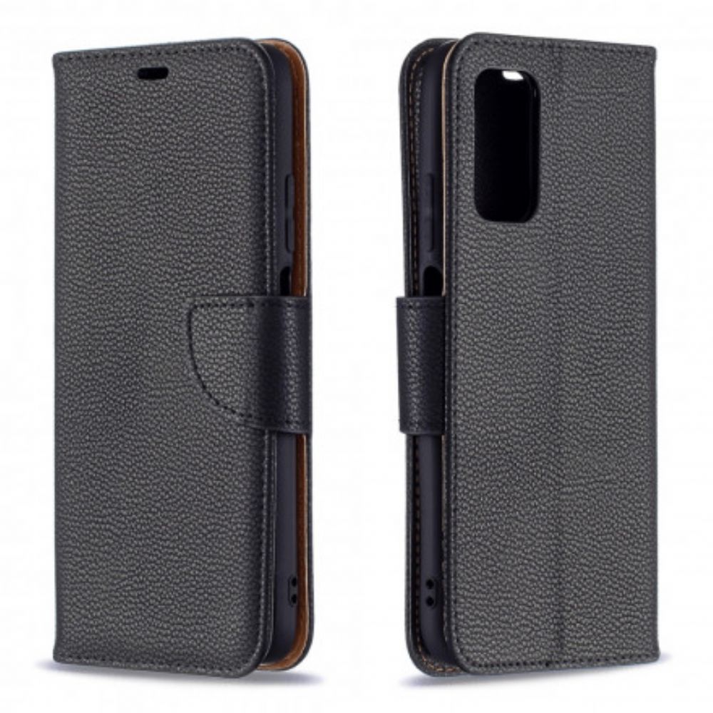 Folio-hoesje voor Poco M3 Flip Case Litchi Flap Schuin