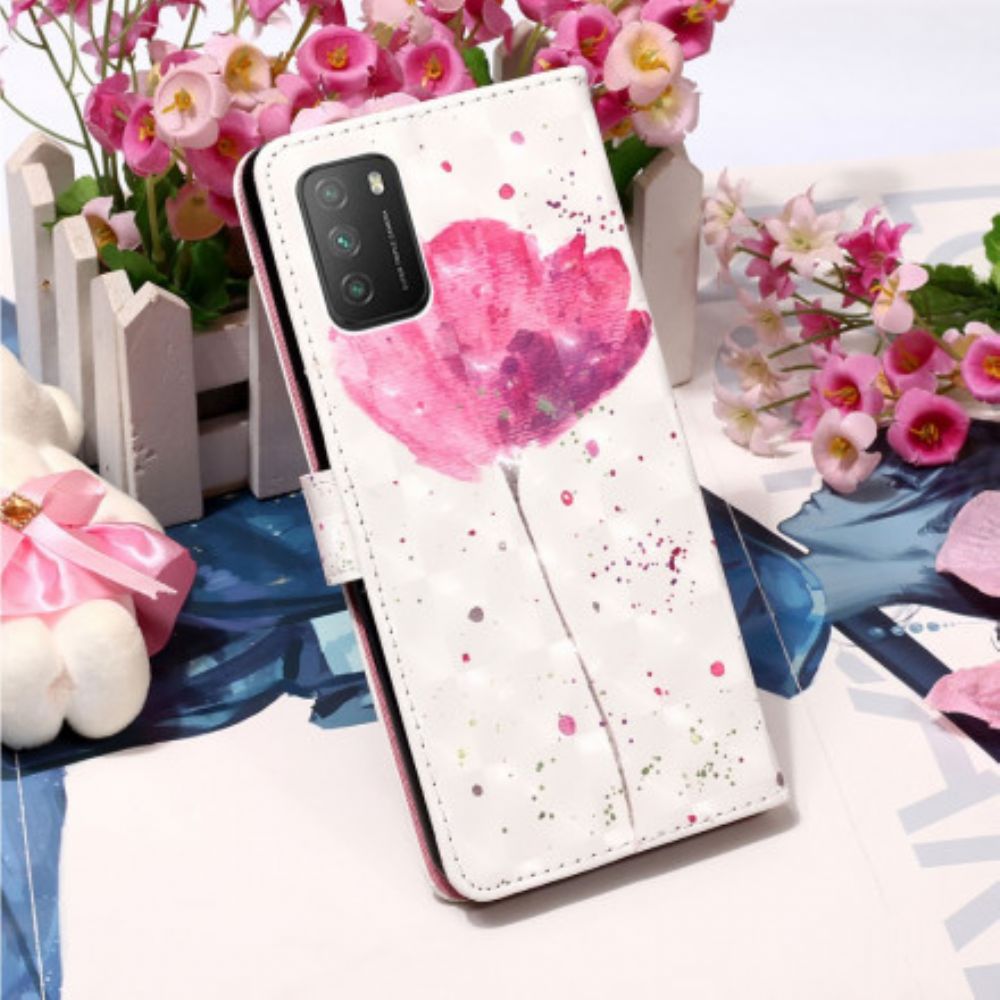 Hoesje Flip Case voor Poco M3 Aquarel Halster