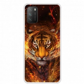 Hoesje voor Poco M3 Brandtijger