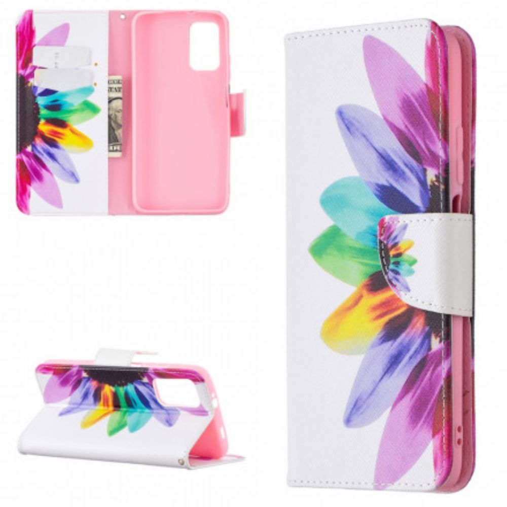 Leren Hoesje voor Poco M3 Aquarel Bloem