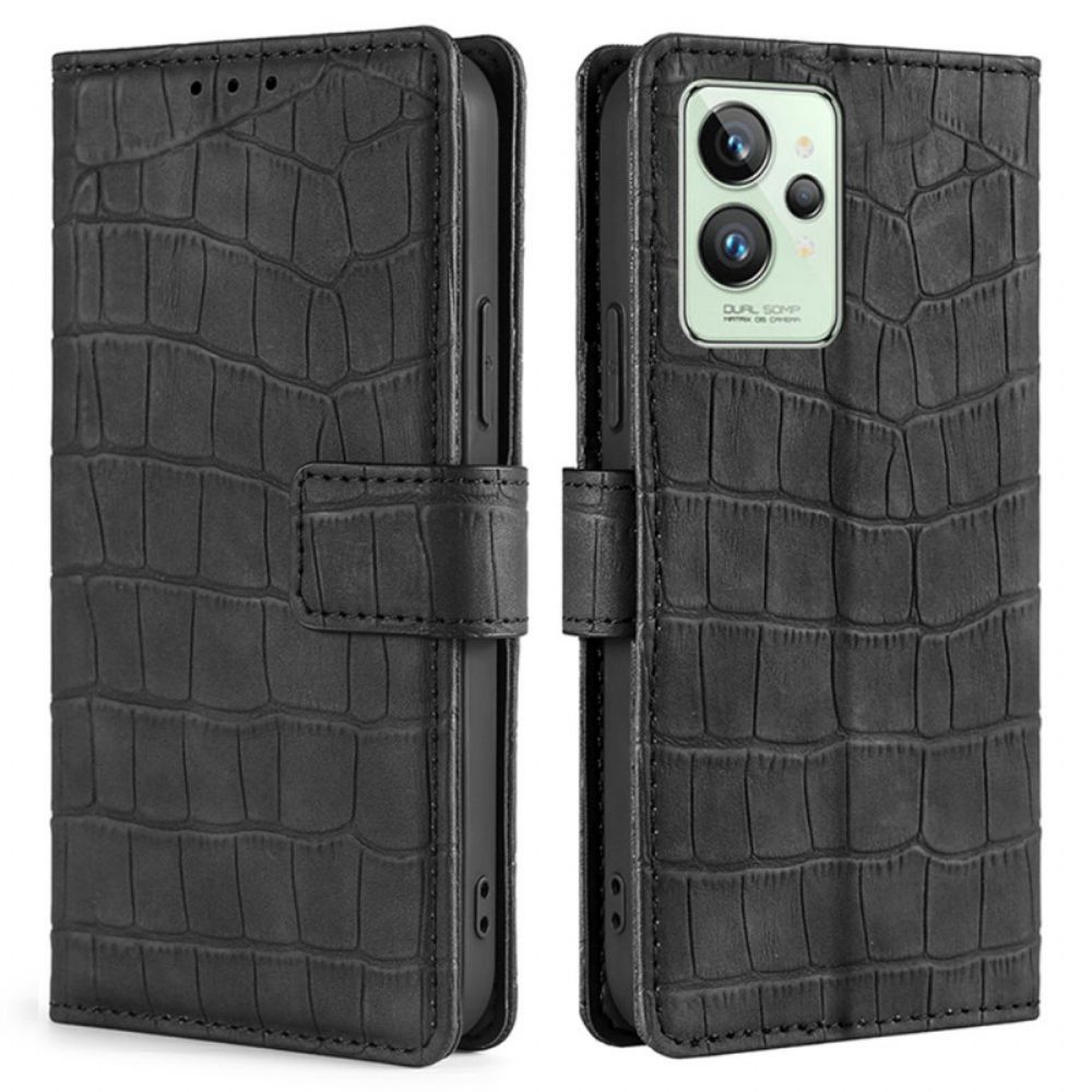 Leren Hoesje voor Realme GT2 Pro Krokodillenleereffect