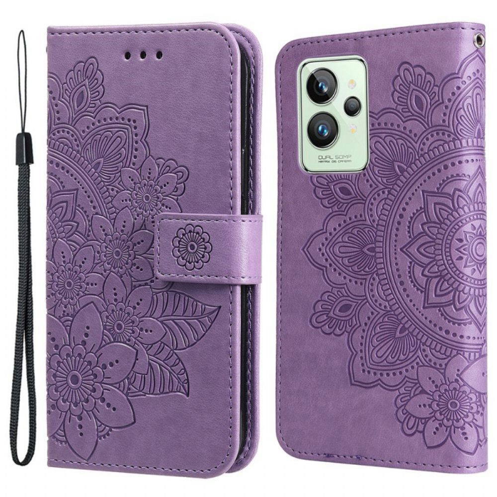 Leren Hoesje voor Realme GT2 Pro Met Ketting String Mandala