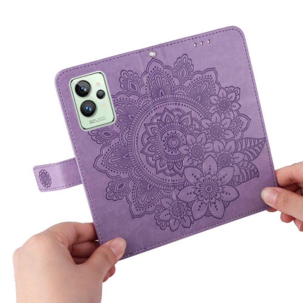 Leren Hoesje voor Realme GT2 Pro Met Ketting String Mandala