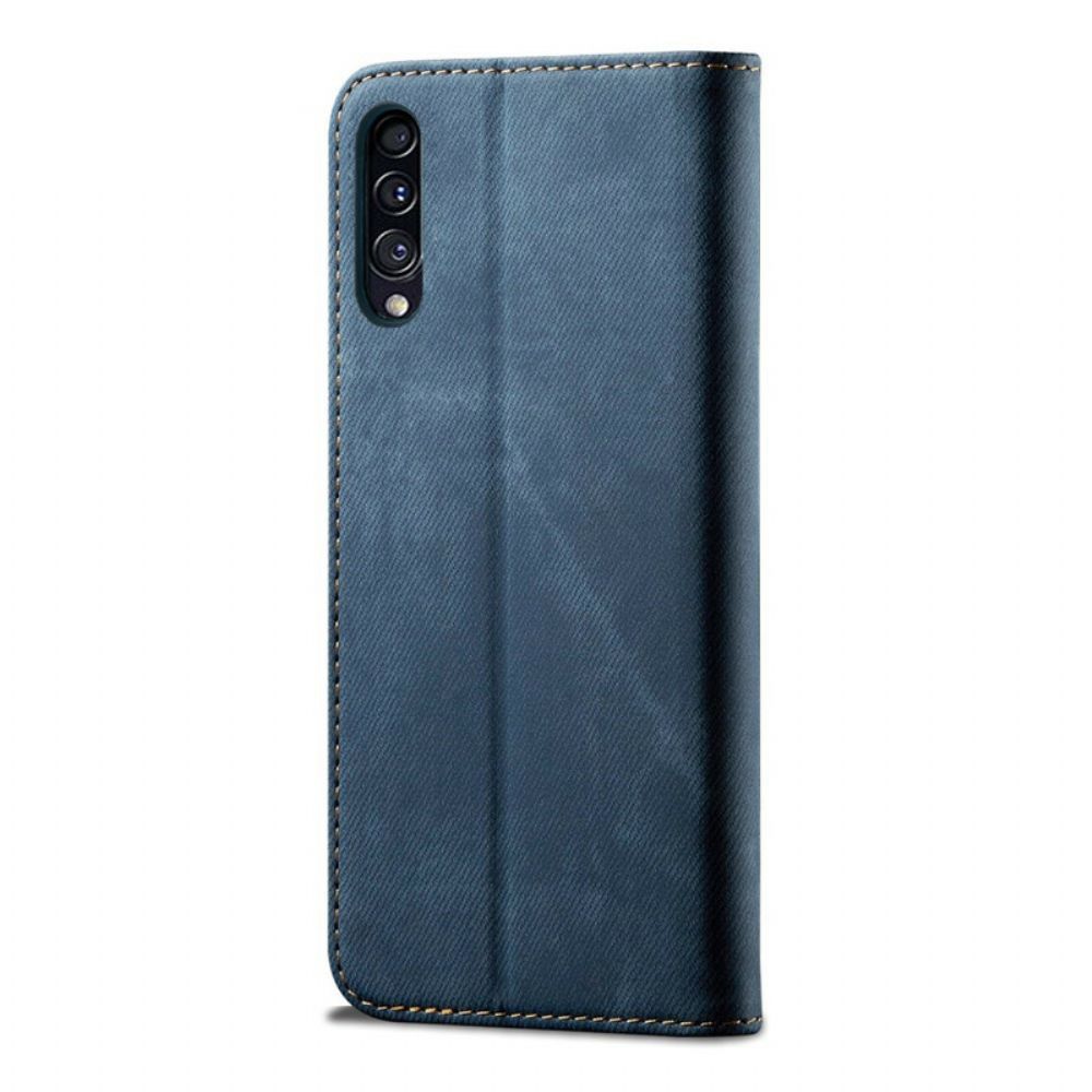 Bescherming Hoesje voor Samsung Galaxy A50 Folio-hoesje Denim Stof