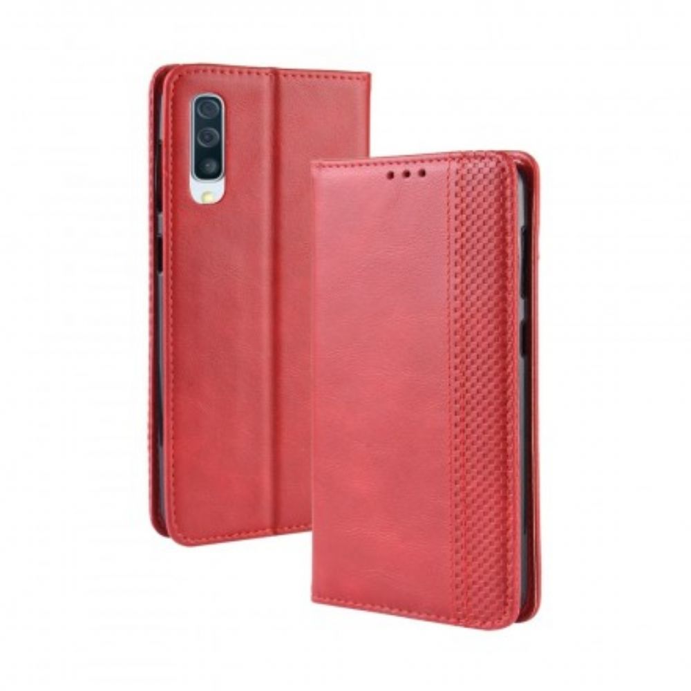 Bescherming Hoesje voor Samsung Galaxy A50 Folio-hoesje Vintage Gestileerd Leereffect