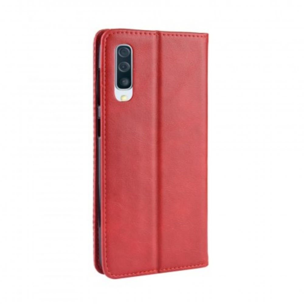 Bescherming Hoesje voor Samsung Galaxy A50 Folio-hoesje Vintage Gestileerd Leereffect