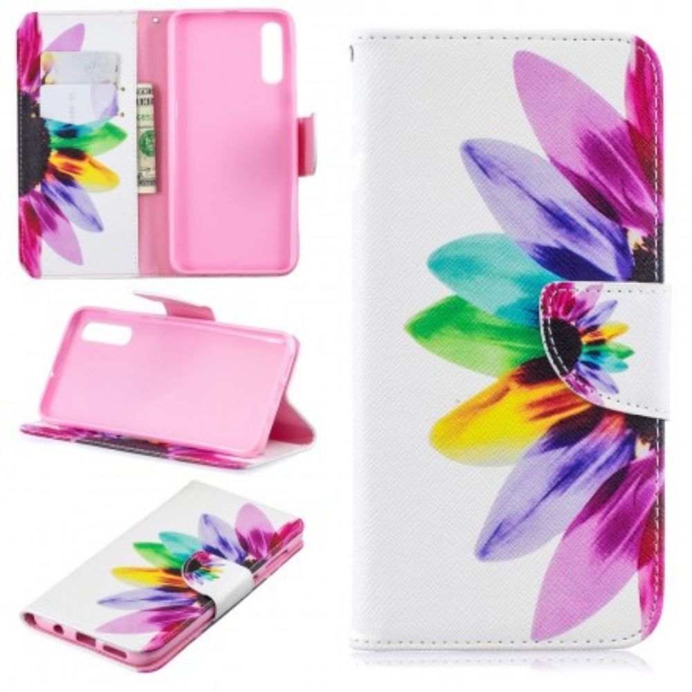 Flip Case voor Samsung Galaxy A50 Aquarel Bloem