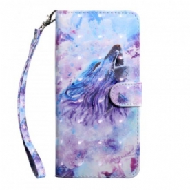 Folio-hoesje voor Samsung Galaxy A50 Aquarel Wolf