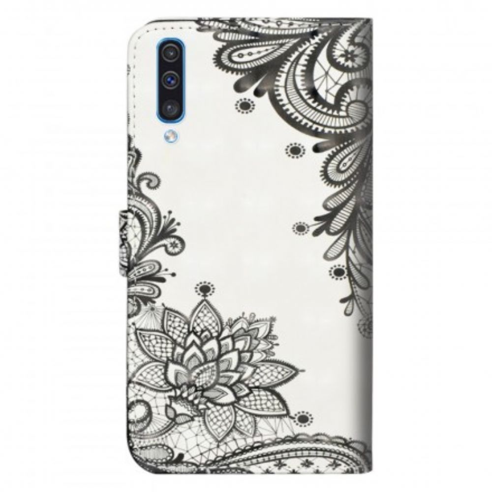 Folio-hoesje voor Samsung Galaxy A50 Chique Kant