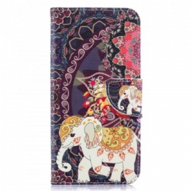 Folio-hoesje voor Samsung Galaxy A50 Etnische Olifantenmandala