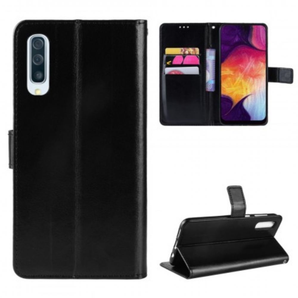 Folio-hoesje voor Samsung Galaxy A50 Kunstleer Vierkant