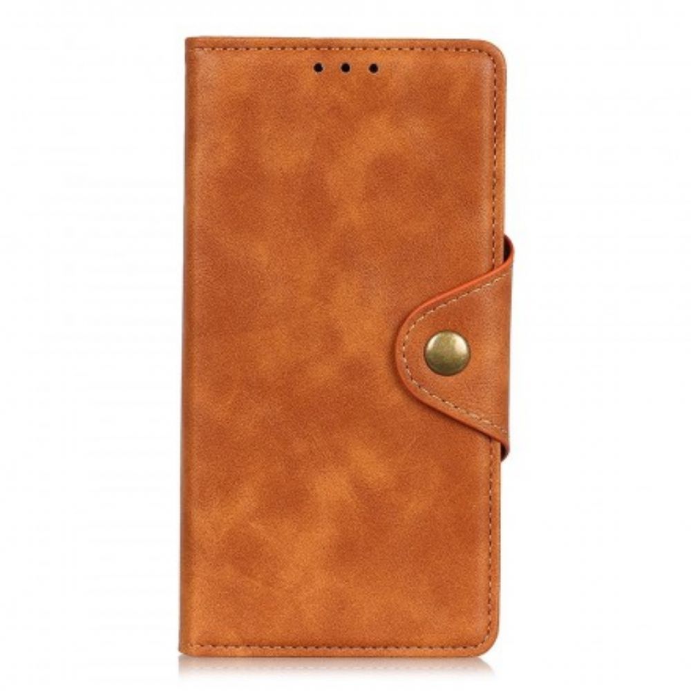 Folio-hoesje voor Samsung Galaxy A50 Kunstleer Vintage Knoop