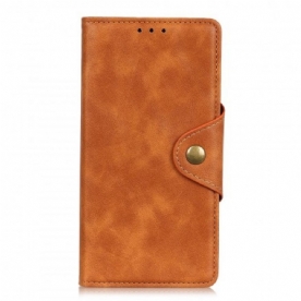 Folio-hoesje voor Samsung Galaxy A50 Kunstleer Vintage Knoop