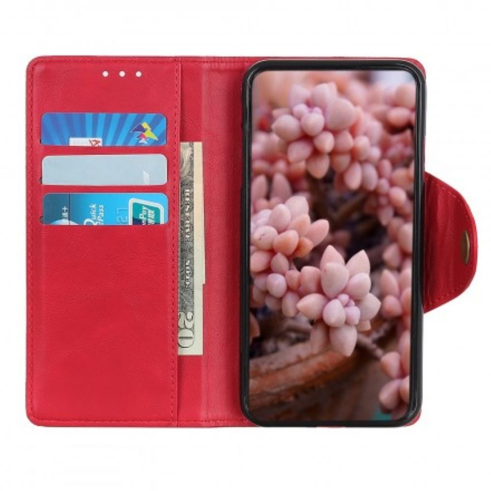 Folio-hoesje voor Samsung Galaxy A50 Kunstleer Vintage Knoop