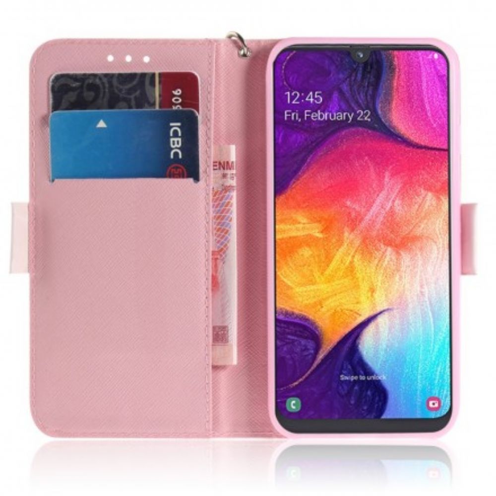 Folio-hoesje voor Samsung Galaxy A50 Met Ketting Bandpomp