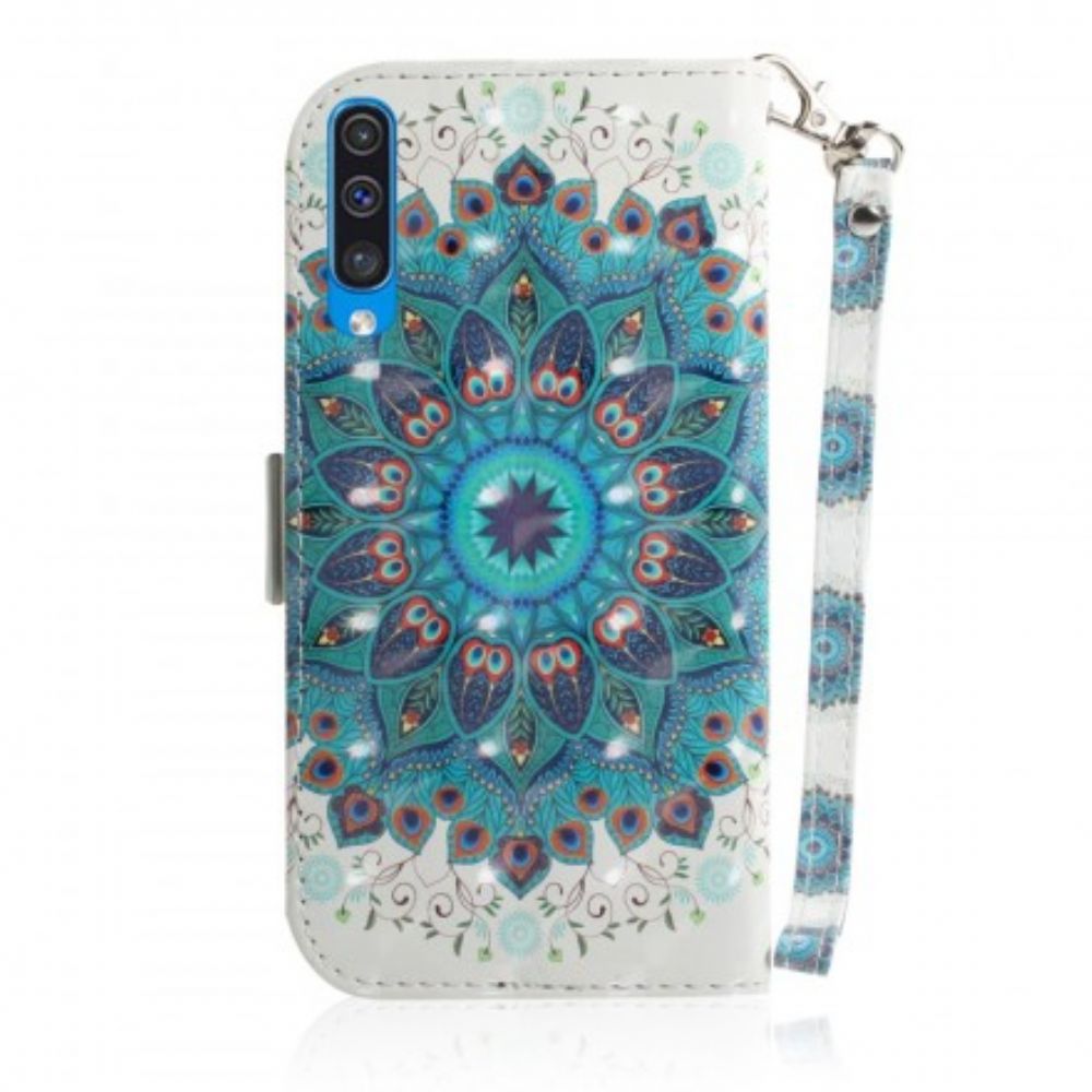 Folio-hoesje voor Samsung Galaxy A50 Met Ketting Meesterlijke Lanyard Manda