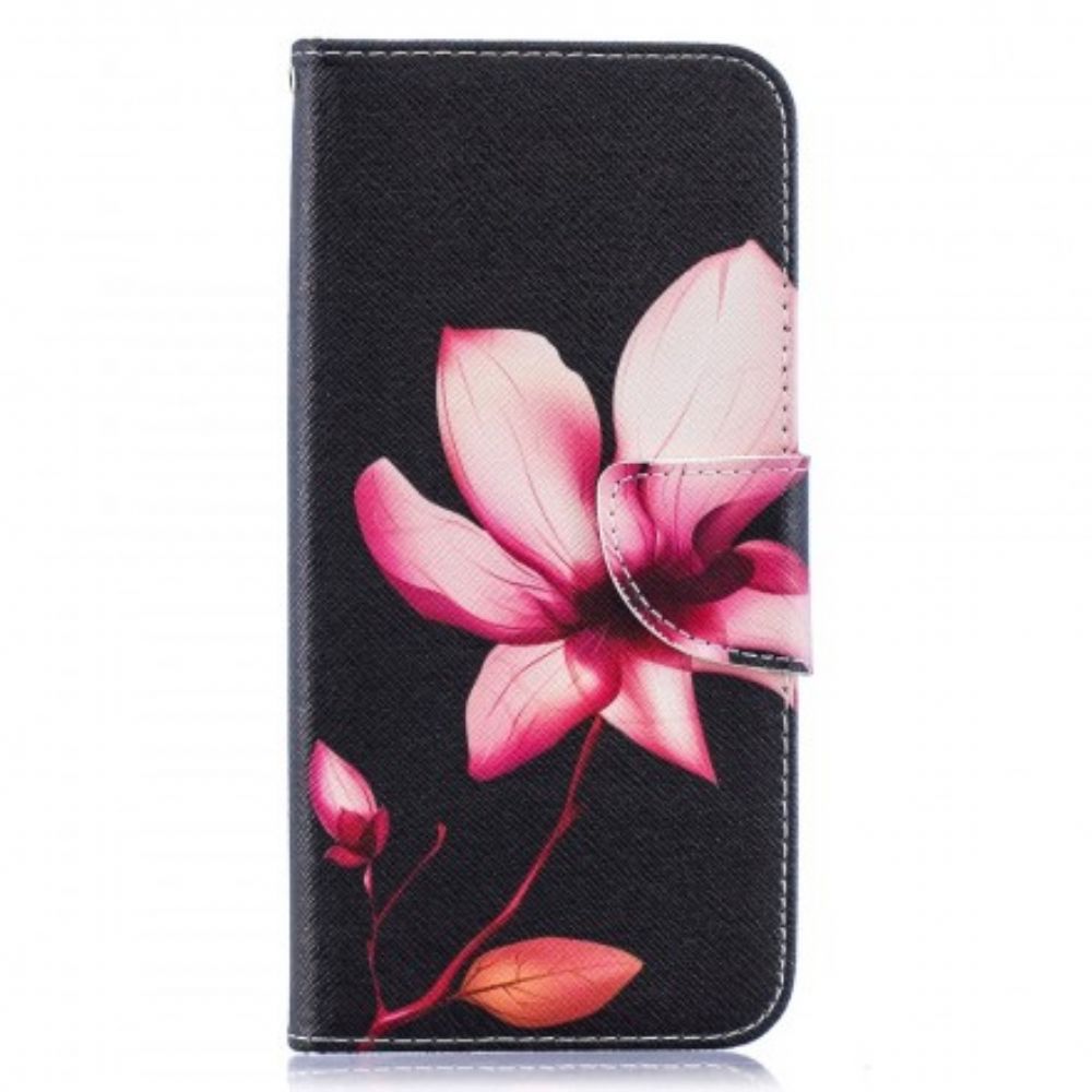 Folio-hoesje voor Samsung Galaxy A50 Roze Bloem