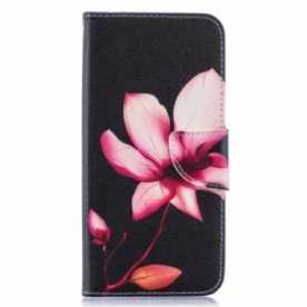 Folio-hoesje voor Samsung Galaxy A50 Roze Bloem