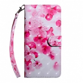 Folio-hoesje voor Samsung Galaxy A50 Roze Bloemen