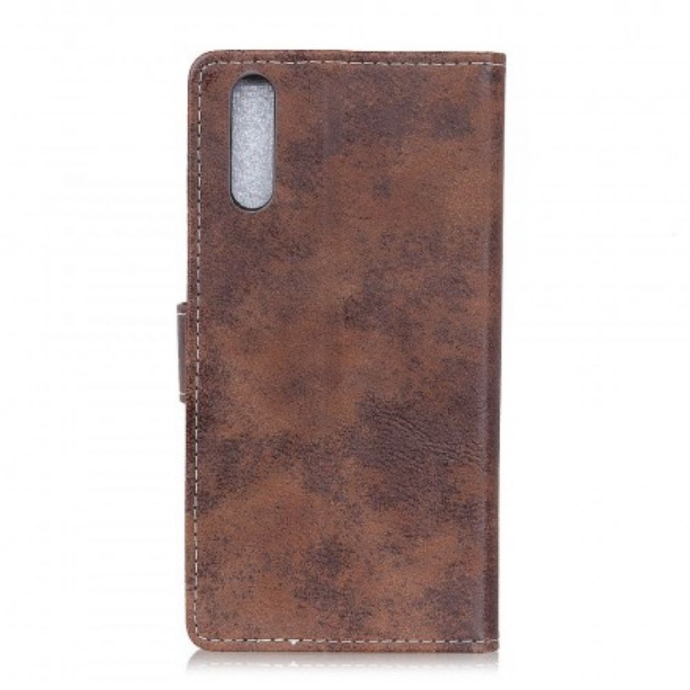 Folio-hoesje voor Samsung Galaxy A50 Vintage Leereffect