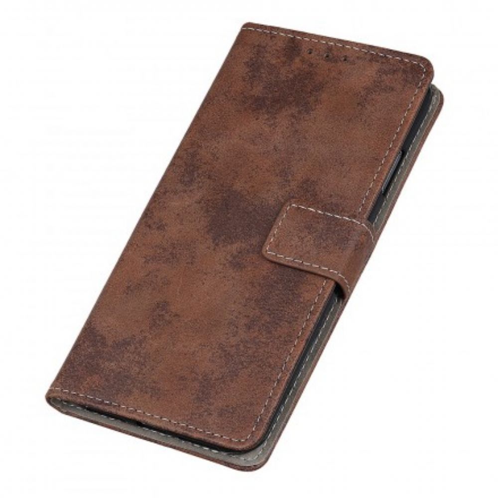 Folio-hoesje voor Samsung Galaxy A50 Vintage Leereffect