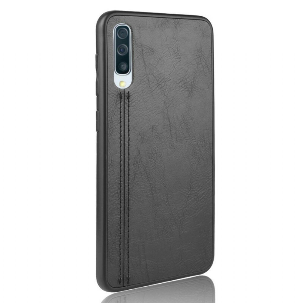 Hoesje voor Samsung Galaxy A50 Naad Leereffect