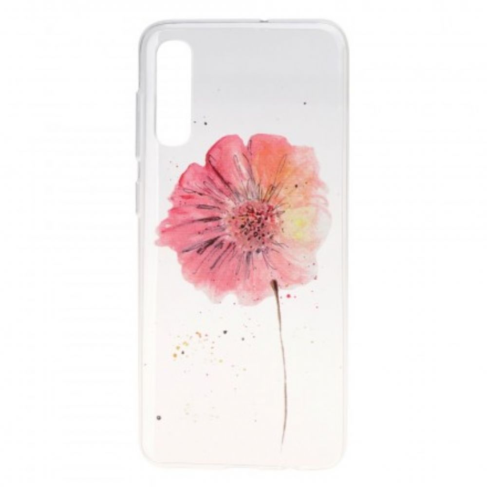 Hoesje voor Samsung Galaxy A50 Naadloos Aquarel Bloemenpatroon