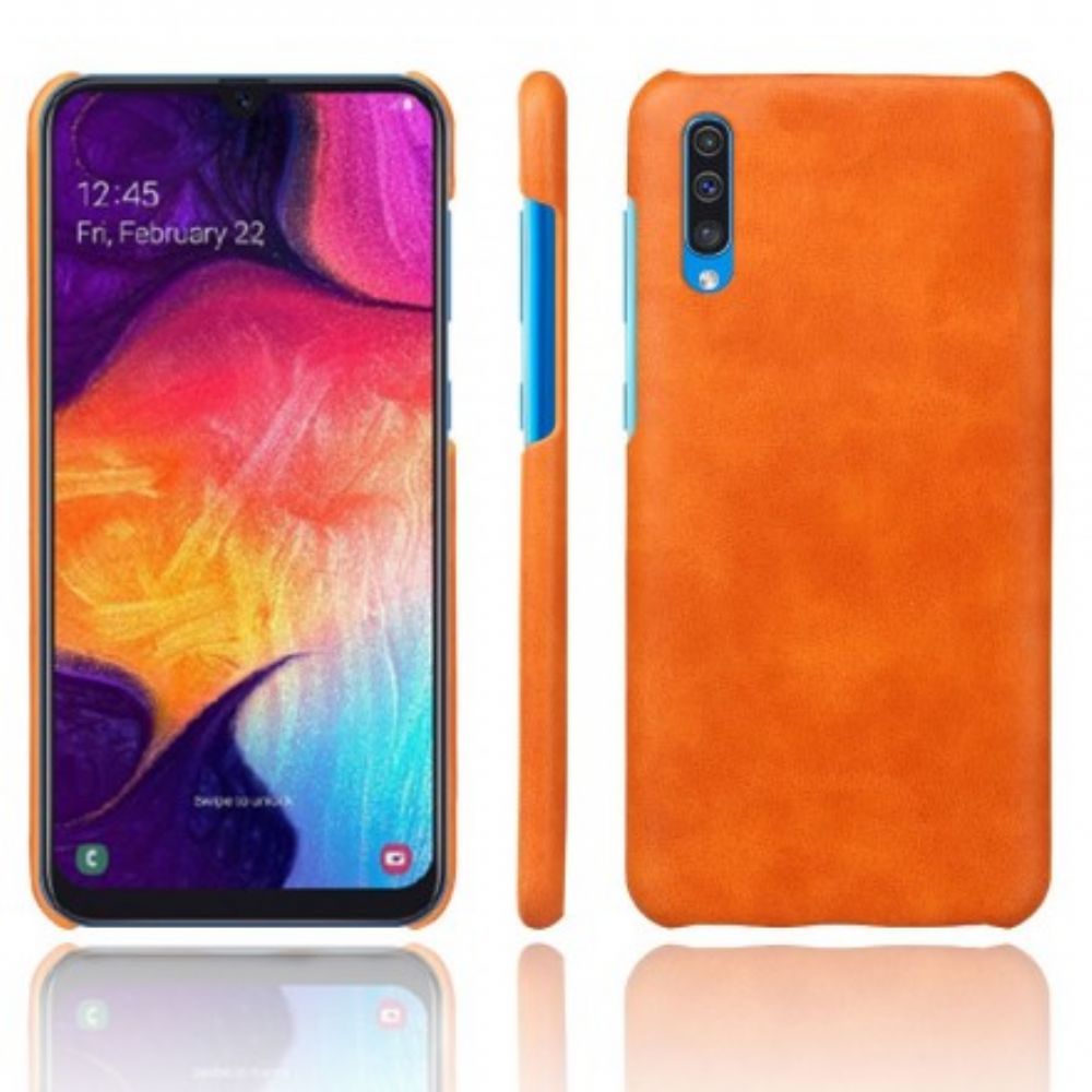 Hoesje voor Samsung Galaxy A50 Prestaties Litchi Leder Effect