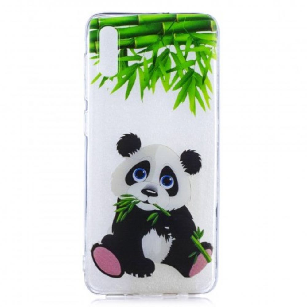 Hoesje voor Samsung Galaxy A50 Transparante Panda Eat