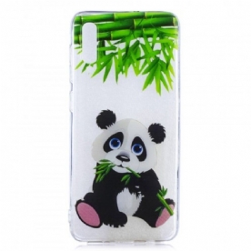 Hoesje voor Samsung Galaxy A50 Transparante Panda Eat