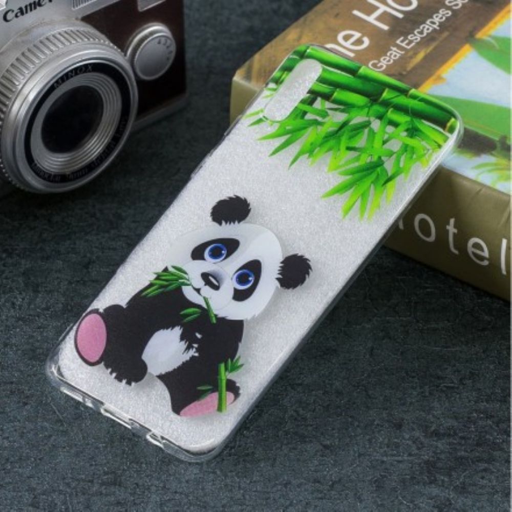 Hoesje voor Samsung Galaxy A50 Transparante Panda Eat