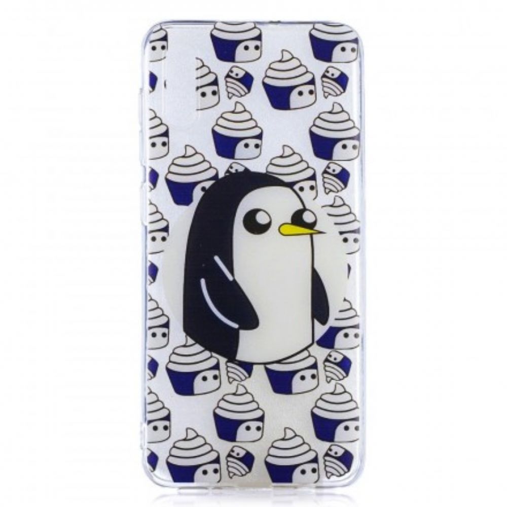 Hoesje voor Samsung Galaxy A50 Transparante Pinguïns