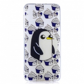 Hoesje voor Samsung Galaxy A50 Transparante Pinguïns