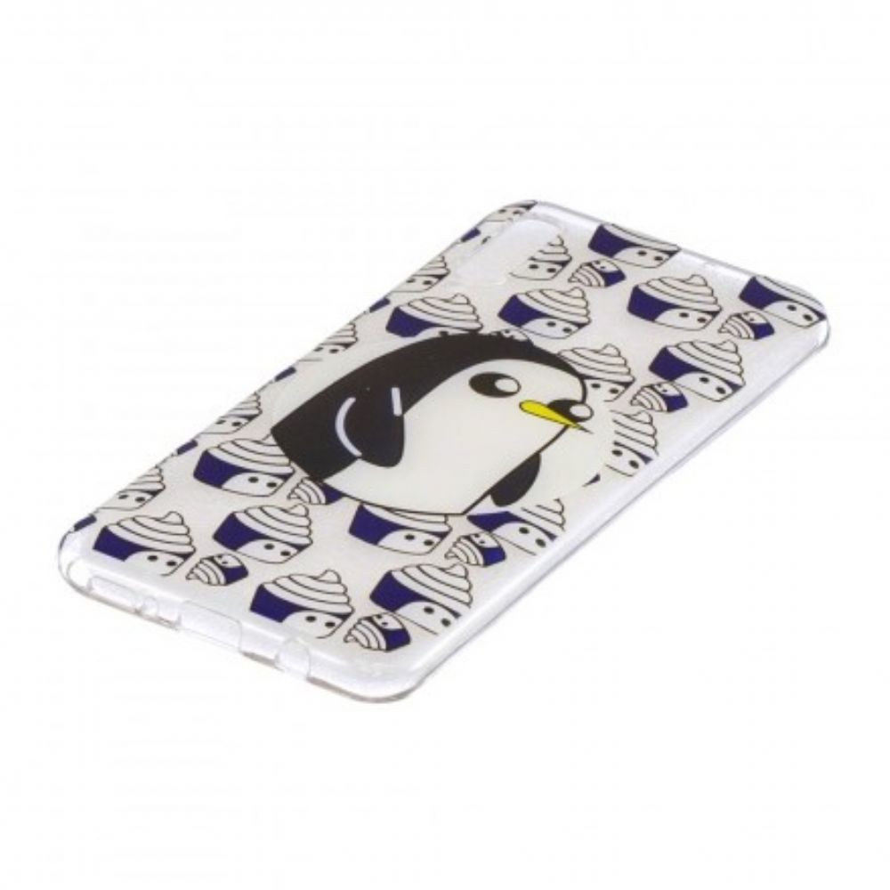 Hoesje voor Samsung Galaxy A50 Transparante Pinguïns