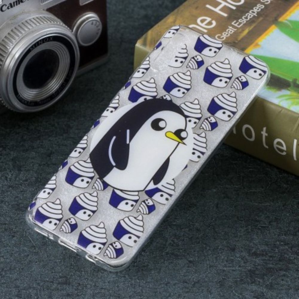 Hoesje voor Samsung Galaxy A50 Transparante Pinguïns