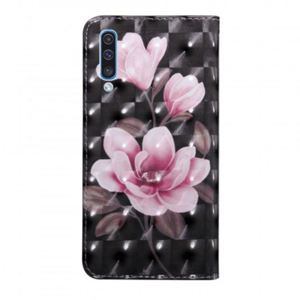 Leren Hoesje voor Samsung Galaxy A50 Bloesem Bloemen