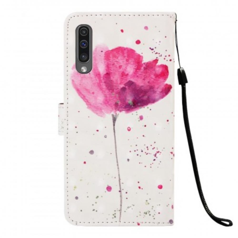 Telefoonhoesje Leren Hoesje voor Samsung Galaxy A50 Aquarel Halster