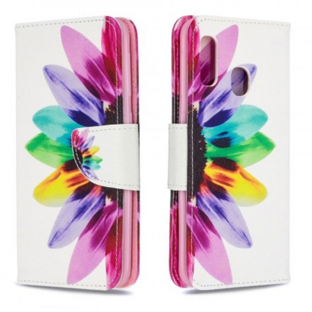 Folio-hoesje voor Samsung Galaxy A20e Aquarel Bloem