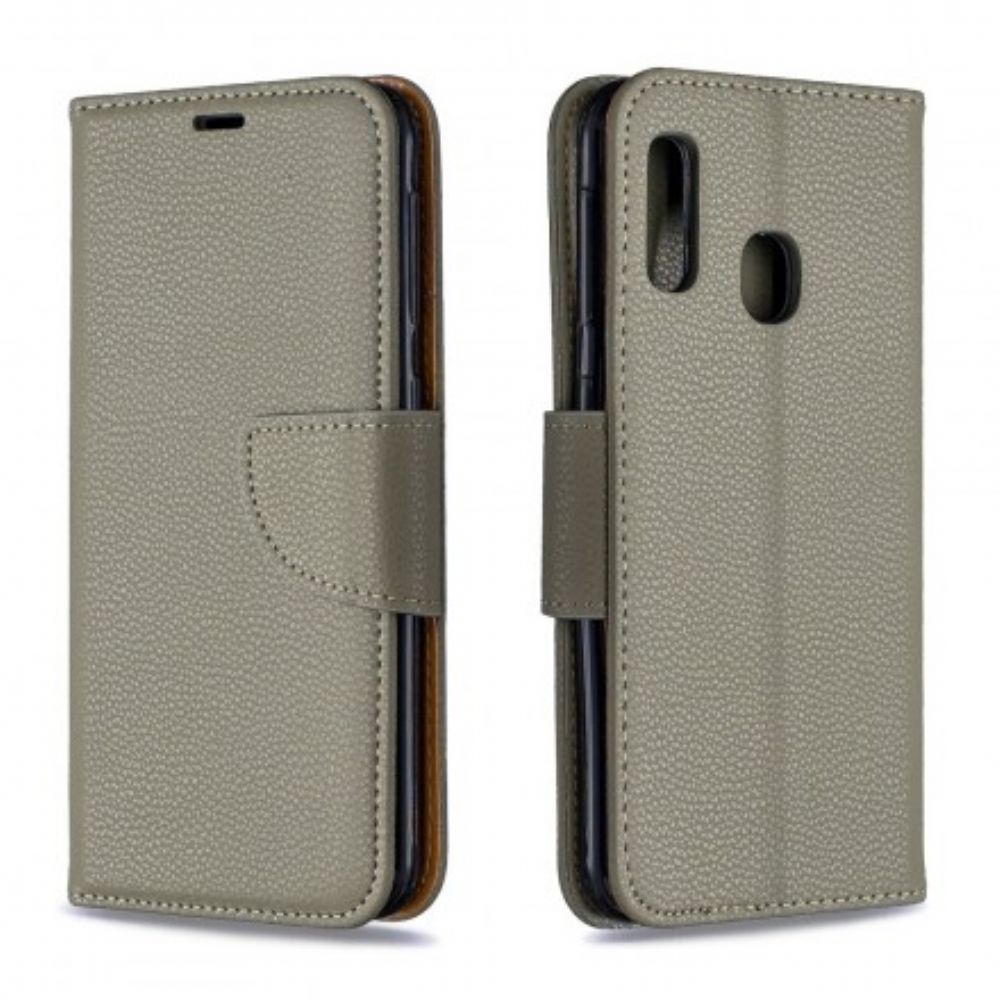 Folio-hoesje voor Samsung Galaxy A20e Flip Case Litchi Flap Schuin