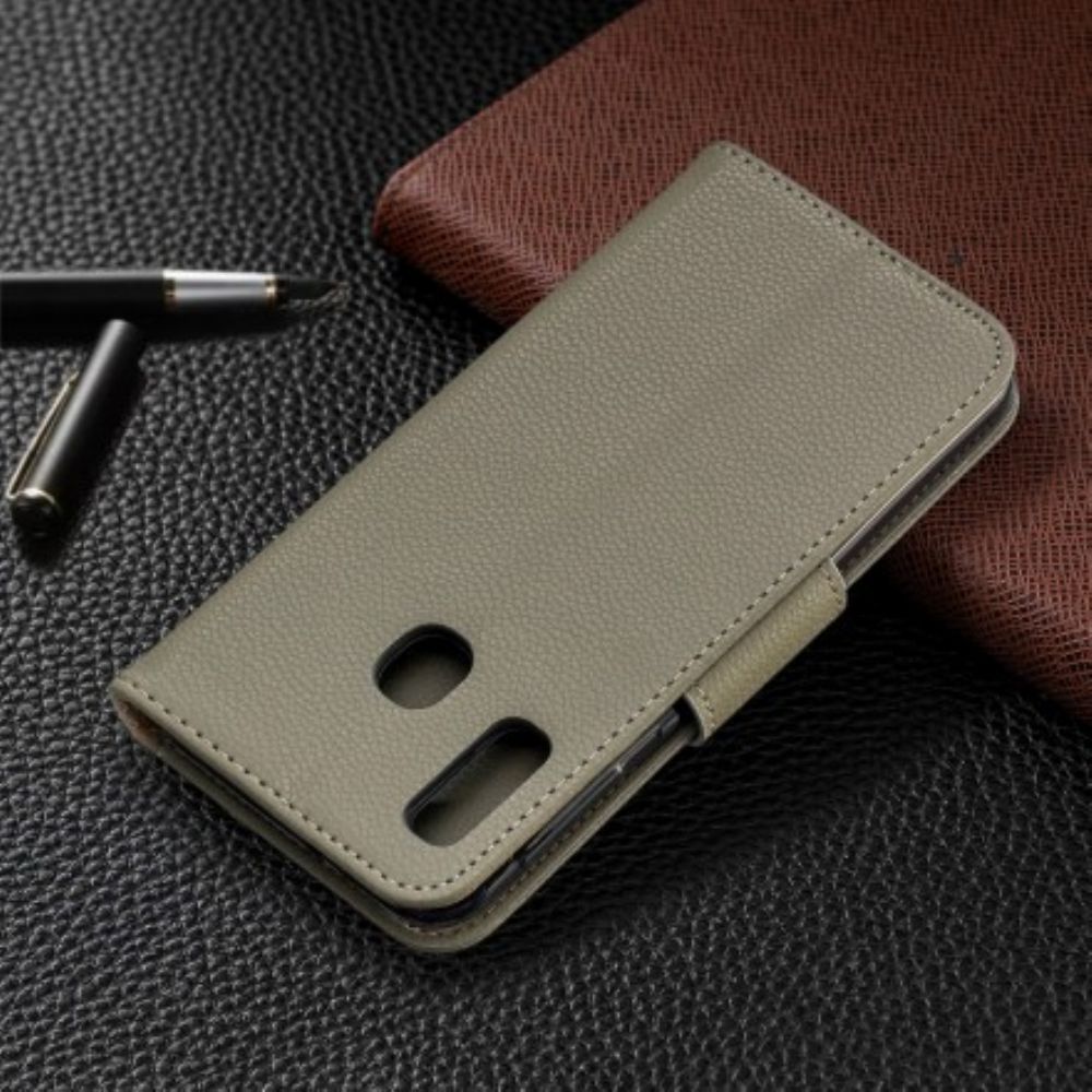 Folio-hoesje voor Samsung Galaxy A20e Flip Case Litchi Flap Schuin