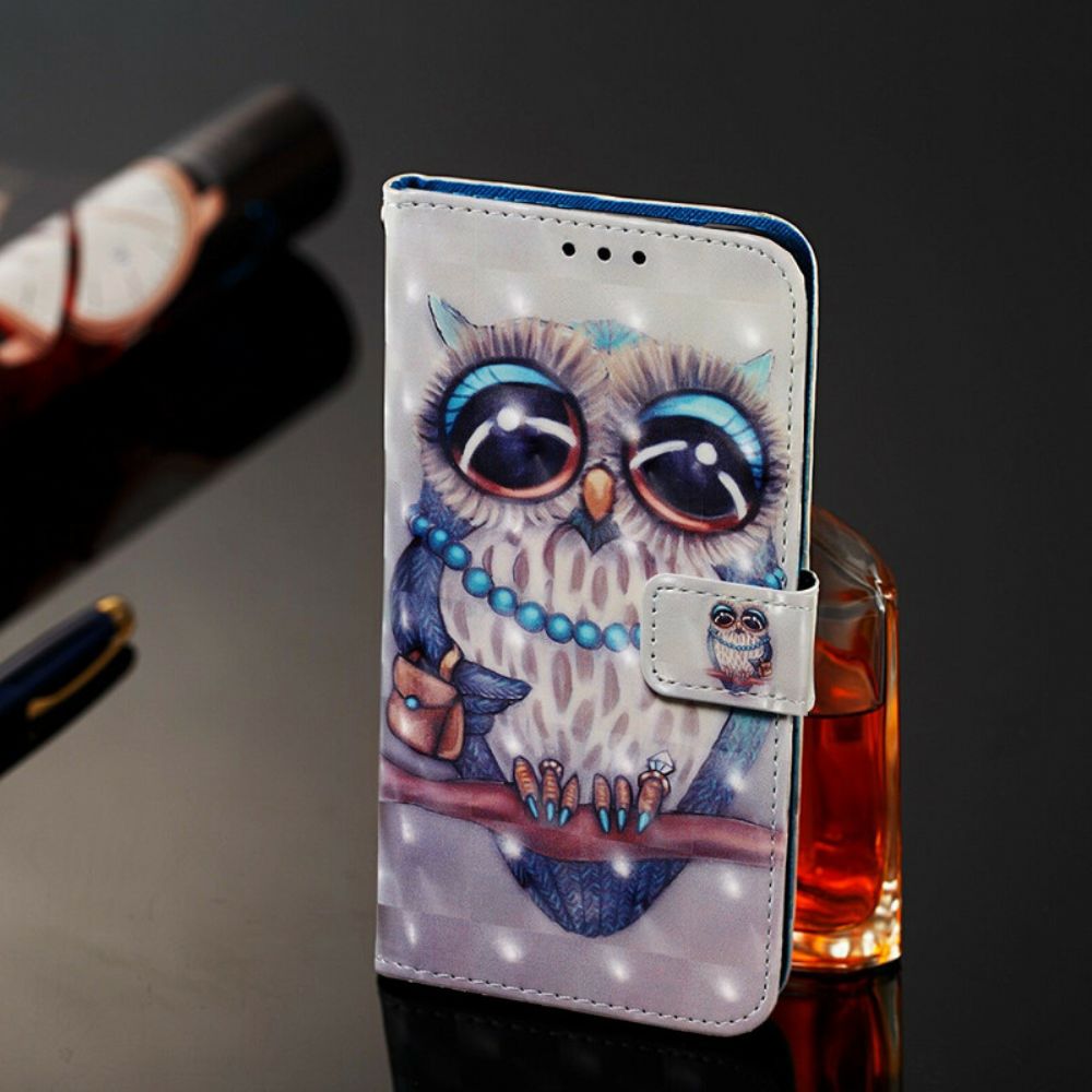 Folio-hoesje voor Samsung Galaxy A20e Miss Uil