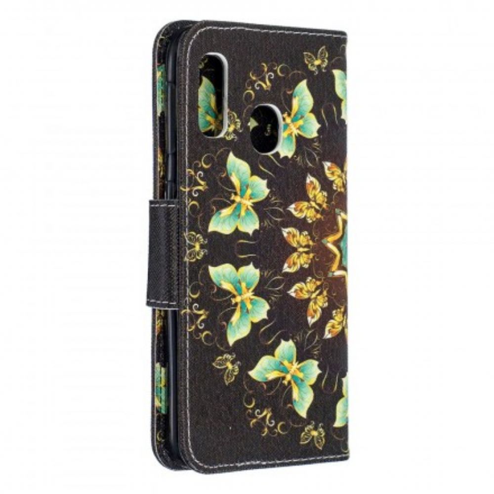 Folio-hoesje voor Samsung Galaxy A20e Vlindermandala