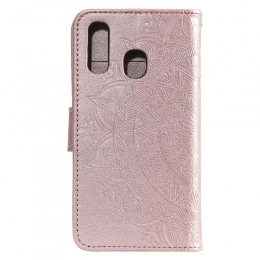 Folio-hoesje voor Samsung Galaxy A20e Zon Mandala